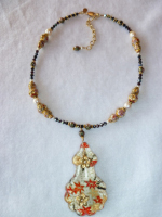 Vintage Crystal Cloisonne Necklace